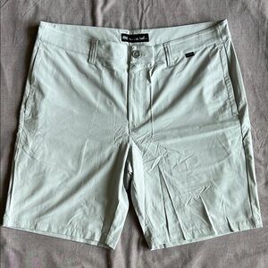 Travis Mathew Light Gray Flat Front Shorts